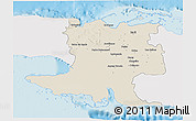 Shaded Relief 3D Map of Matanzas, single color outside