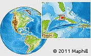 Physical Location Map of Matanzas, within the entire country