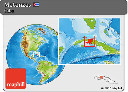 Physical Location Map of Matanzas