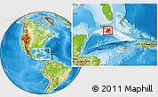 Physical Location Map of Matanzas, highlighted country, within the entire country
