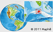 Physical Location Map of Matanzas, highlighted country