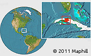Satellite Location Map of Matanzas, highlighted country