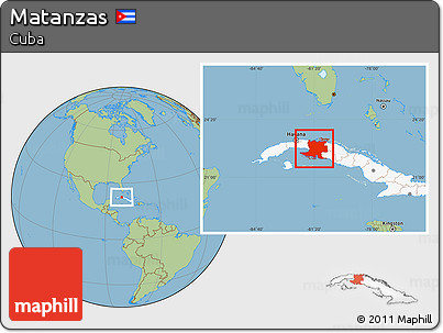 Savanna Style Location Map of Matanzas, highlighted country