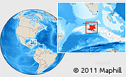 Shaded Relief Location Map of Matanzas, highlighted country
