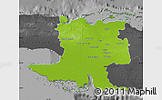 Physical Map of Matanzas, darken, desaturated