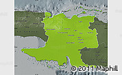 Physical Map of Matanzas, darken, semi-desaturated