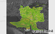Satellite Map of Matanzas, darken, desaturated