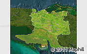 Satellite Map of Matanzas, darken