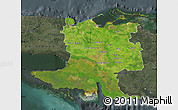 Satellite Map of Matanzas, darken, semi-desaturated