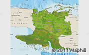 Satellite Map of Matanzas, shaded relief outside