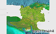 Satellite Map of Matanzas, single color outside