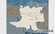 Shaded Relief Map of Matanzas, darken