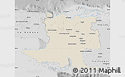Shaded Relief Map of Matanzas, desaturated