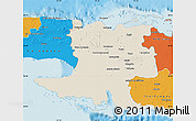 Shaded Relief Map of Matanzas, political outside