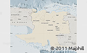 Shaded Relief Map of Matanzas, semi-desaturated