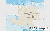 Shaded Relief Map of Matanzas, single color outside