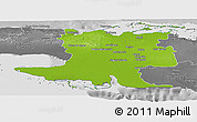 Physical Panoramic Map of Matanzas, desaturated