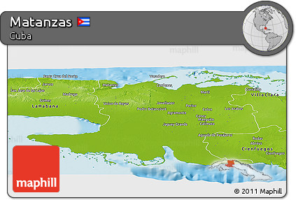 Physical Panoramic Map of Matanzas