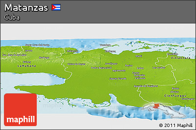 Physical Panoramic Map of Matanzas