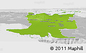 Physical Panoramic Map of Matanzas, lighten, desaturated