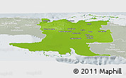 Physical Panoramic Map of Matanzas, lighten, semi-desaturated