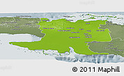 Physical Panoramic Map of Matanzas, semi-desaturated