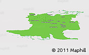 Political Panoramic Map of Matanzas, cropped outside