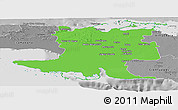 Political Panoramic Map of Matanzas, desaturated