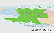 Political Panoramic Map of Matanzas, lighten