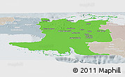 Political Panoramic Map of Matanzas, lighten, semi-desaturated