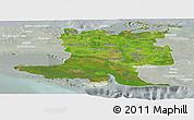 Satellite Panoramic Map of Matanzas, lighten, semi-desaturated