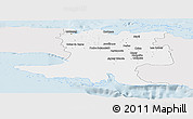 Silver Style Panoramic Map of Matanzas, single color outside