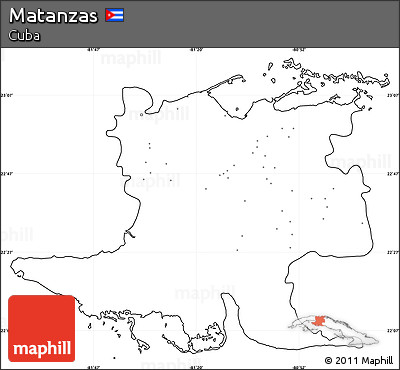 Blank Simple Map of Matanzas, cropped outside, no labels