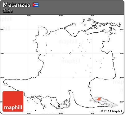 Blank Simple Map of Matanzas, cropped outside, no labels
