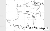 Blank Simple Map of Matanzas, cropped outside