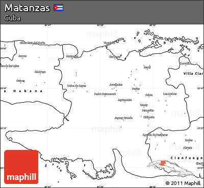 Blank Simple Map of Matanzas