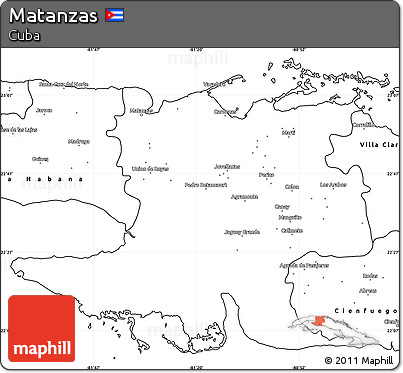 Blank Simple Map of Matanzas