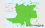 Political Simple Map of Matanzas, single color outside, borders and labels