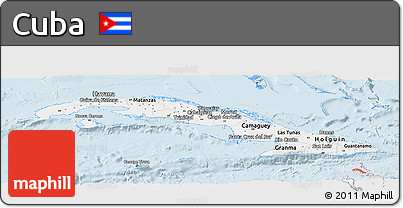 Classic Style Panoramic Map of Cuba