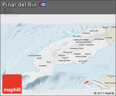 Classic Style 3D Map of Pinar Del Rio