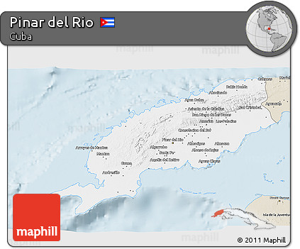 Classic Style 3D Map of Pinar Del Rio