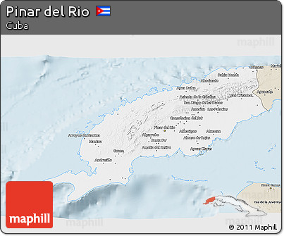 Classic Style 3D Map of Pinar Del Rio
