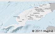 Gray 3D Map of Pinar del Rio, single color outside