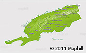 Physical 3D Map of Pinar del Rio, cropped outside