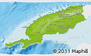 Physical 3D Map of Pinar del Rio, single color outside