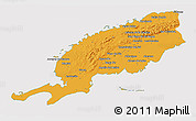 Political 3D Map of Pinar del Rio, cropped outside