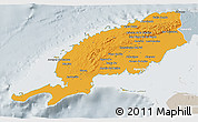 Political 3D Map of Pinar del Rio, lighten, semi-desaturated