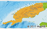 Political 3D Map of Pinar del Rio, physical outside