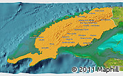 Political 3D Map of Pinar del Rio, satellite outside