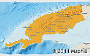 Political 3D Map of Pinar del Rio, shaded relief outside